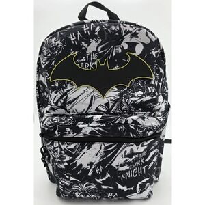 Batman‎ DC Comics Backpack The Dark Knight  Black & White New #0165